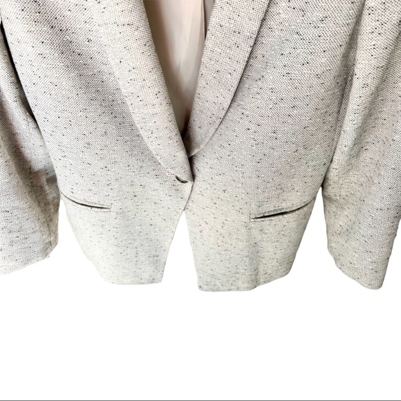 DKNY Blazer Womens Size M Tan Grey One Button Up Business Casual Chic - Picture 3 of 12